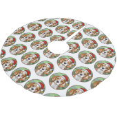 Charming Canine Cheer: Beagle thema Kerstmis Kerstboom Rok (Gekanteld)