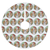 Charming Canine Cheer: Beagle thema Kerstmis Kerstboom Rok (Voorkant)