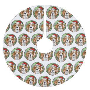 Charming Canine Cheer: Beagle thema Kerstmis Kerstboom Rok