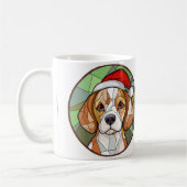 Charming Canine Cheer: Beagle thema Kerstmis Koffiemok (Links)