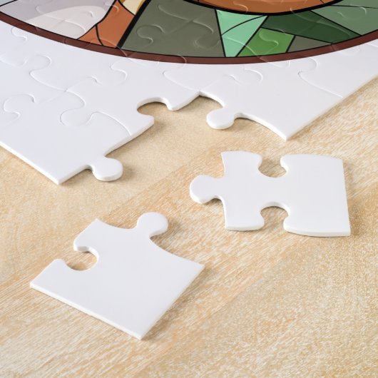 Charming Canine Cheer: Beagle thema Kerstmis Legpuzzel (Zijkant)