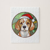 Charming Canine Cheer: Beagle thema Kerstmis Legpuzzel (Verticaal)