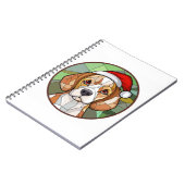Charming Canine Cheer: Beagle thema Kerstmis Notitieboek (Linkerzijde)