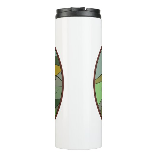 Charming Canine Cheer: Beagle thema Kerstmis Thermosbeker (Achterkant)