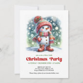 Charming cartoon snowman invite festive cheer  kaart (Voorkant)