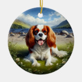 Charming Cavalier King Charles Spaniel Keepsake Keramisch Ornament (Voorkant)