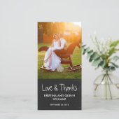 Charming Chalkboard Weddenschap Bedankt voor je fo (Staand voorkant)