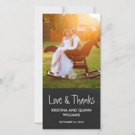 Charming Chalkboard Weddenschap Bedankt voor je fo