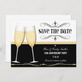 Charming Champagne Save the Date Invitation (Voorkant / Achterkant)