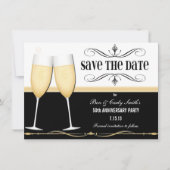 Charming Champagne Save the Date Invitation (Voorkant)
