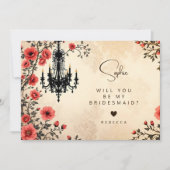 Charming Chandelier Classic Red Floral Bridesmaid (Voorkant)