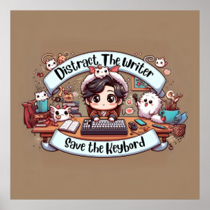 Charming Chaos: De grillige ellende van de schrijv Poster