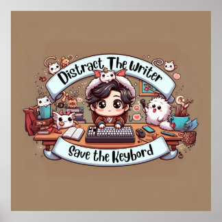 Charming Chaos: De grillige ellende van de schrijv Poster