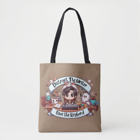 Charming Chaos: De grillige ellende van de schrijv Tote Bag (Voorkant)