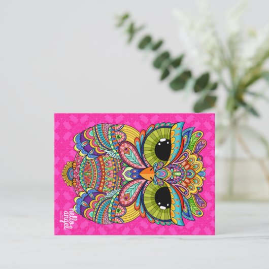 Charming Charlie Owl Briefkaart (Staand voorkant)