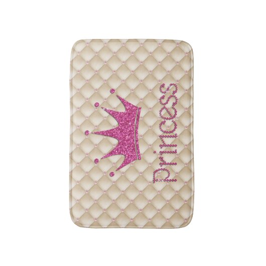 Charming Chic Pearls, Tiara, Princess, Glittery Badmat (Voorkant Verticaal)