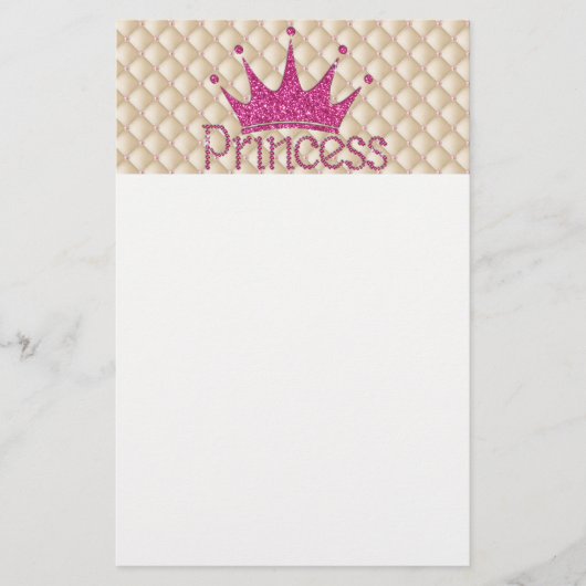 Charming Chic Pearls, Tiara, Princess, Glittery Briefpapier (Voorkant)