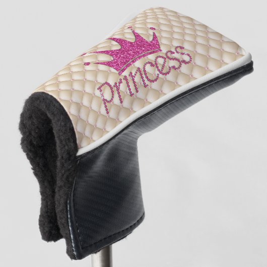 Charming Chic Pearls, Tiara, Princess, Glittery Golfheadcover (3/4 voorkant)