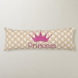 Charming Chic Pearls, Tiara, Princess, Glittery Lichaamskussen