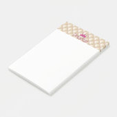 Charming Chic Pearls, Tiara, Princess, Glittery Post-it® Notes (Schuin)