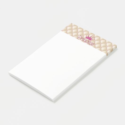 Charming Chic Pearls, Tiara, Princess, Glittery Post-it® Notes (Schuin)