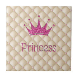 Charming Chic Pearls, Tiara, Princess, Glittery Tegeltje