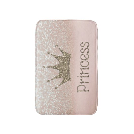 Charming Chic Tiara, prinses, Glitter Bokeh Badmat (Voorkant Verticaal)