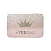 Charming Chic Tiara, prinses, Glitter Bokeh Badmat (Voorkant)