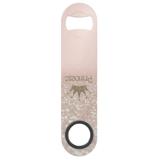 Charming Chic Tiara, prinses, Glitter Bokeh Speed Flessenopener (Achterkant)