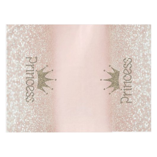 Charming Chic Tiara, prinses, Glitter Bokeh Tafelkleed (Voorkant (Horizontaal))