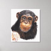 Charming Chimpanzee Canvas Afdruk (Voorkant)