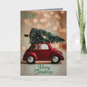 Charming Christmas Card Folded Holiday Design Kaart (Voorkant)