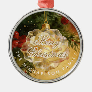 Charming Christmas Ornament Shaped Like a Rose