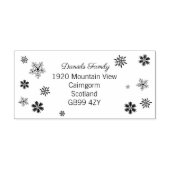 Charming Christmas Snowflake Address Rubberstempel (Afrduk)