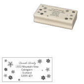 Charming Christmas Snowflake Address Rubberstempel (Gestempeld)