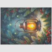 Charming Christmas tissue paper holly berry wreath Tissuepapier (Voorkant)