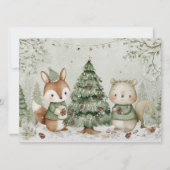 Charming Christmas tree with animals Christmas Feestdagenkaart (Voorkant)