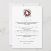 Charming Christmas Wedding Floral Wreath 2 Photos Save The Date (Achterkant)