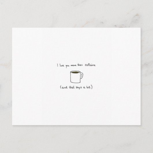 Charming coffee Valentines day card Feestdagenkaart (Voorkant)