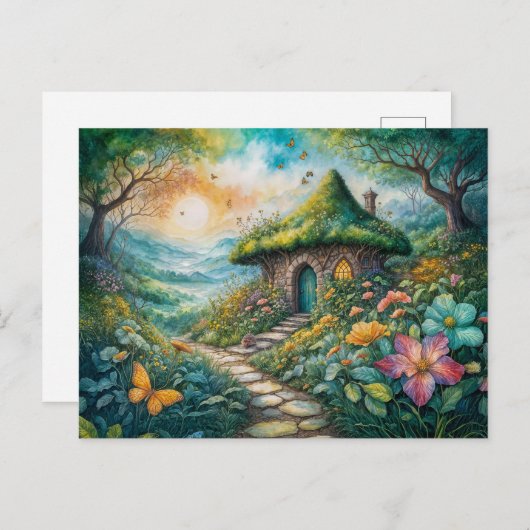 Charming Cottage by Serene Path Briefkaart (Voorkant / Achterkant)