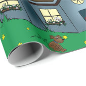 Charming Cottage Style House with Garden Cadeaupapier (Rol Hoek)