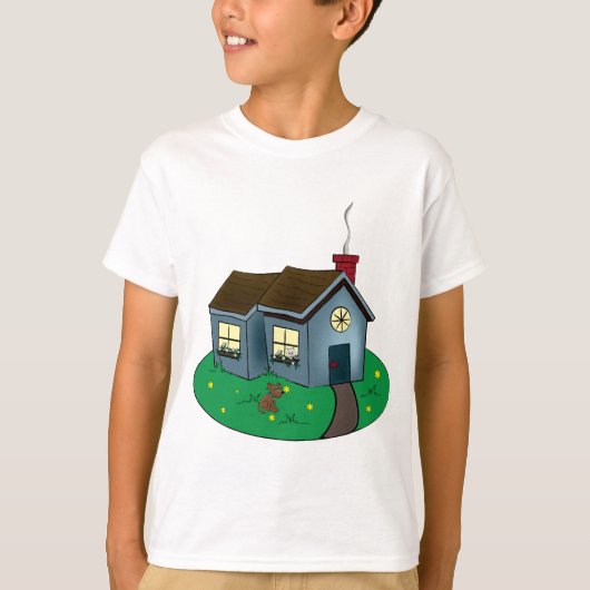 Charming Cottage Style House with Garden T-shirt (Voorkant)