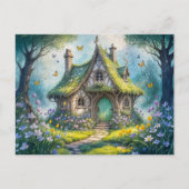 Charming Cottage with Crocus Blooms Briefkaart (Voorkant)