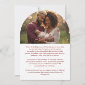 Charming Cross Burgundy & Gold Glitter Baptism Kaart (Achterkant)