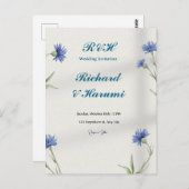 "Charming Custom Wedding Invitation" Briefkaart (Voorkant / Achterkant)