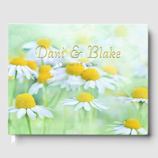 Charming Daisy, Script Font Gastenboek (Voorkant)