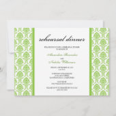 Charming Damask repesal Dinner Invitation (limoen) Kaart (Voorkant)
