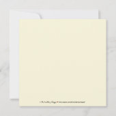 Charming Damask Square Wedding Invitation: Zilver Kaart (Achterkant)