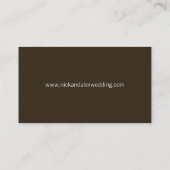 Charming Damask Wedding Web Visitekaartje (blauw) (Achterkant)