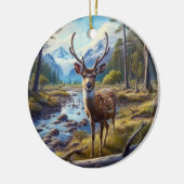 Charming Deer Animal Keepsake Keramisch Ornament (Links)